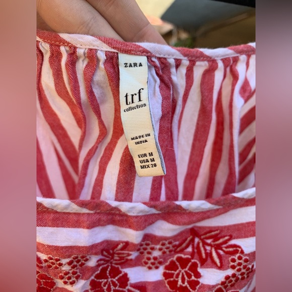 ▫️host pick▫️Zara ruffle embroidered tassels crop top - Picture 5 of 9